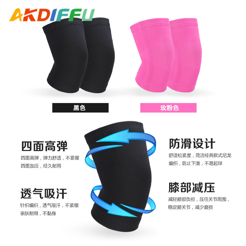 Suministros deportivos step-in deportes rodillera tridimensional de cuatro lados elástica de punto rodilla almohadilla bola deportes fitness equipo de protección