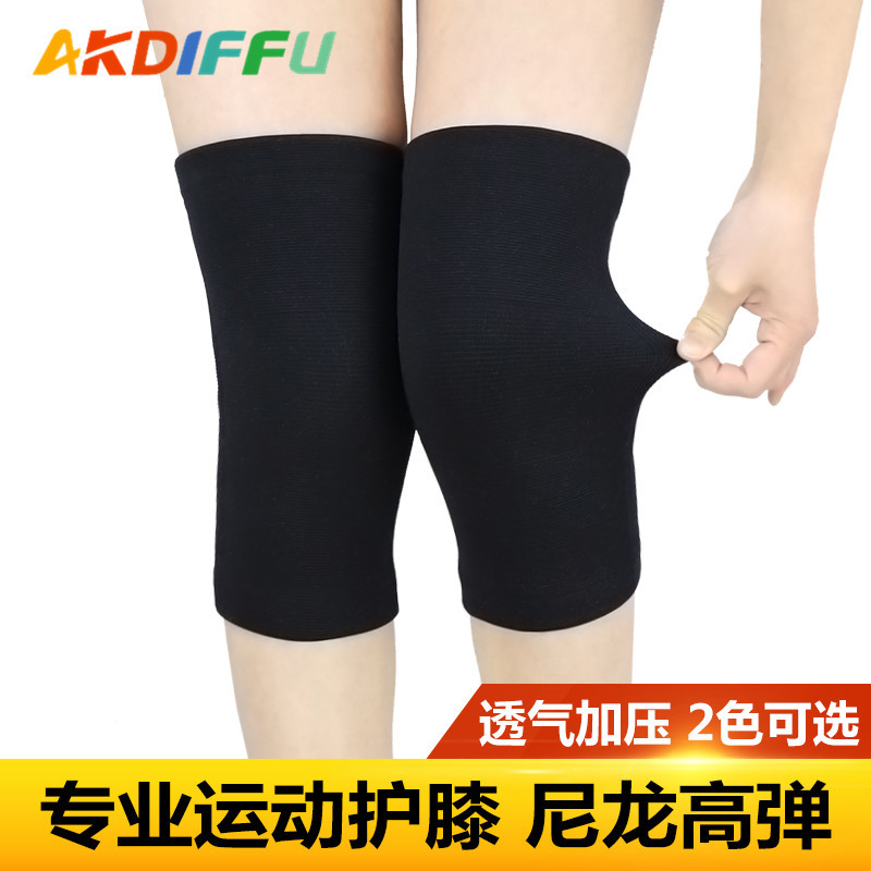 Suministros deportivos step-in deportes rodillera tridimensional de cuatro lados elástica de punto rodilla almohadilla bola deportes fitness equipo de protección