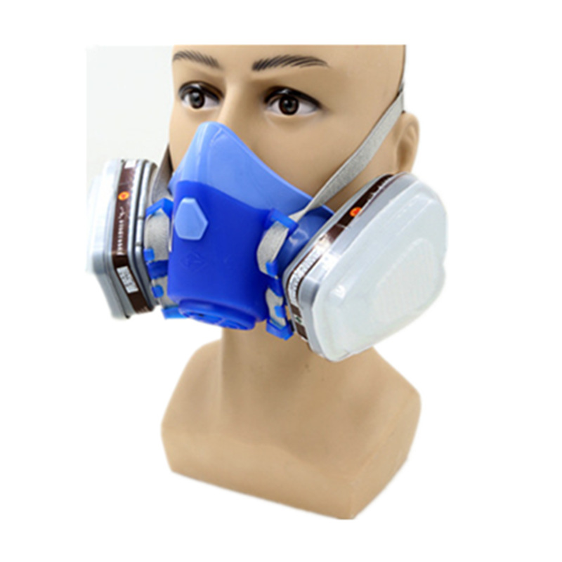 一护A-9双罐防毒面具 硅胶口罩防毒防喷漆化工装修半面罩