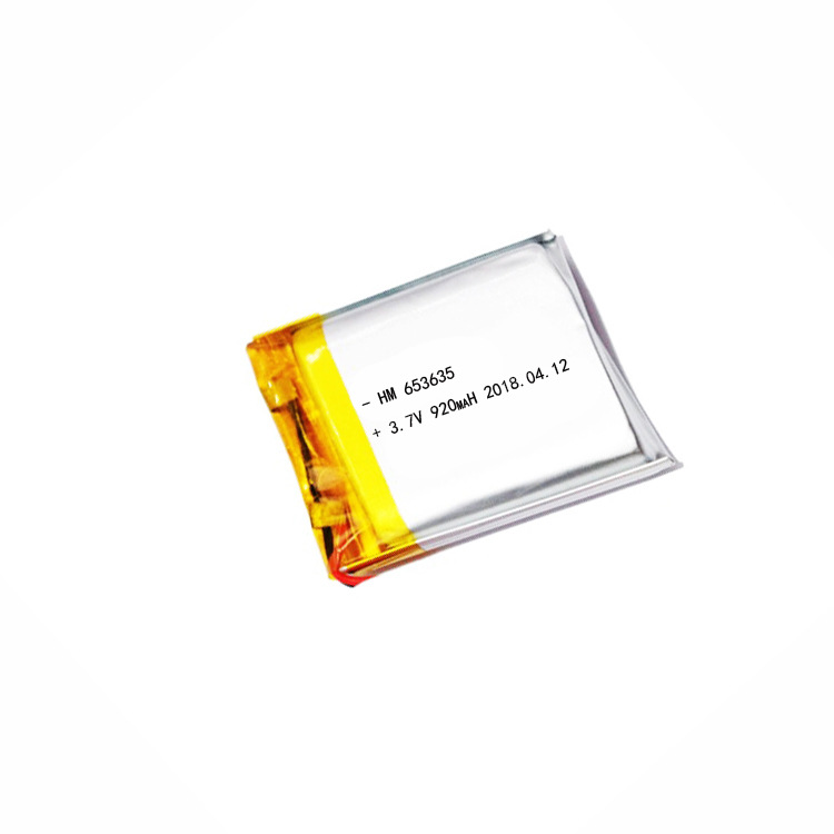 653635聚合物锂电池3.7V920mAh理疗仪电池按摩器方形软包锂电芯