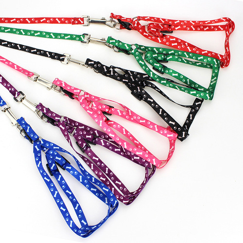 Wholesale Polyester Printed Pet Leash Dog Harness Cat Teddy Small Dog Leash Pet Supplies