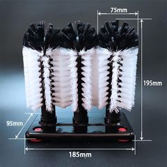 Multifunctional three-headed cup brush soft bristle cleaning glass cup thermos cup detachable cup brush household bar brush