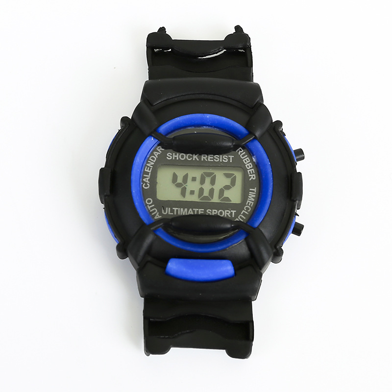 Fábrica de relojes de anillo de color de cuero negro electrónico para niños reloj transfronterizo directo pequeño regalo al por mayor