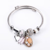 Adjustable women's bracelet stainless steel for adults