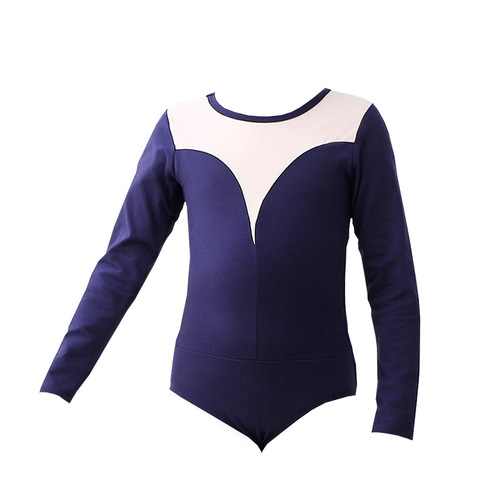 Wucaiyue New Children's Dance Practice Clothes Long Sleeve Autumn and Winter Women's Chinese Folk Dance Examination One-piece Printable