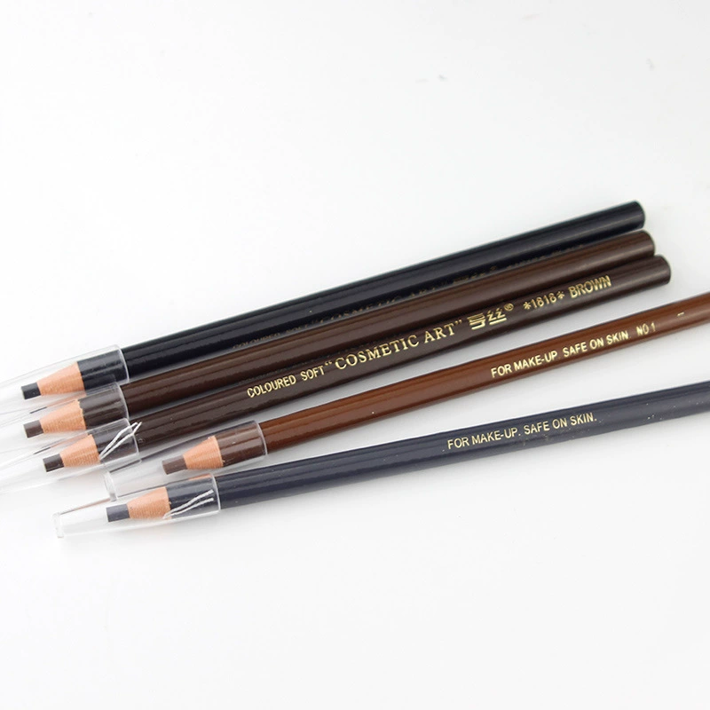 Detachable multicoloured eyebrow pencil with cord, for beginners
