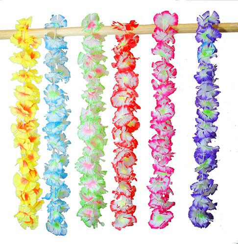 Hawaiian party decoration 36-color garland, multi-color mixed, no odor, less silk shedding, can be vacuum packed