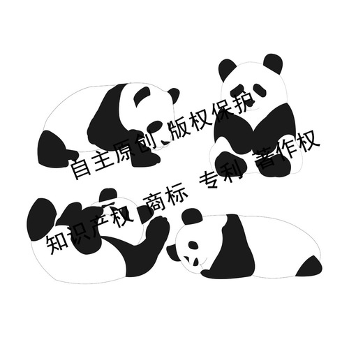 4 Lifestyle Cute Style Panda Figurines DIY Complementary Micro Landscape Succulent Gardening Fresh Scene Dolls