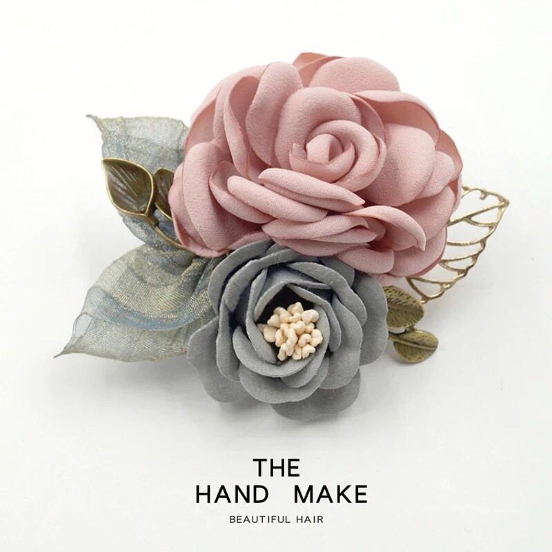 Corea del Sur tela flor broche ramillete profesional chal hebilla suéter abrigo temperamento pin accesorios al por mayor