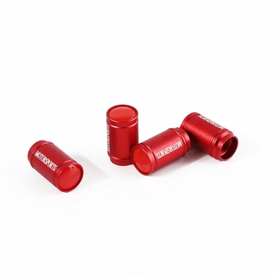 Chaozhou brand car tire valve cap aluminum alloy tire pressure monitoring cap air pressure detection valve core cover supplies (valve) - tide-brand-red-four-pack