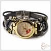 Quartz leather watch, bracelet, retro jewelry handmade stainless steel, Birthday gift