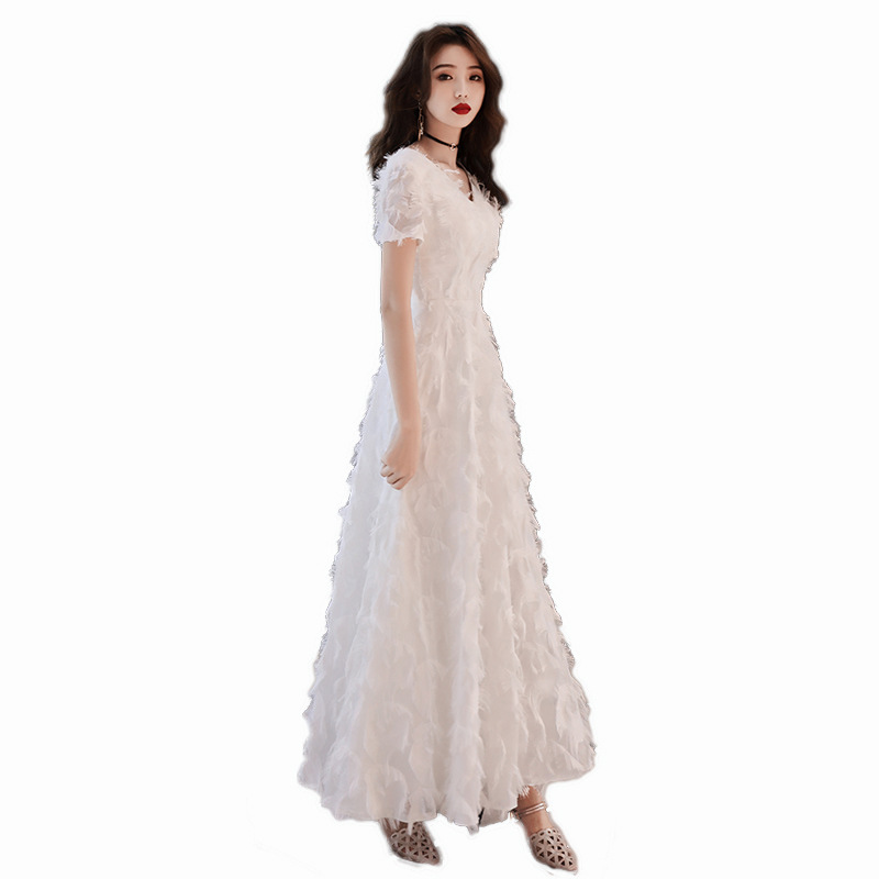 Vestido 2026, Nuevo Estilo, Elegante y Distinguido, Vestido de Noche Blanco para Presentadora de Pasarela, Vestido de Fiesta para Socialité, Estiliza la Figura image 6