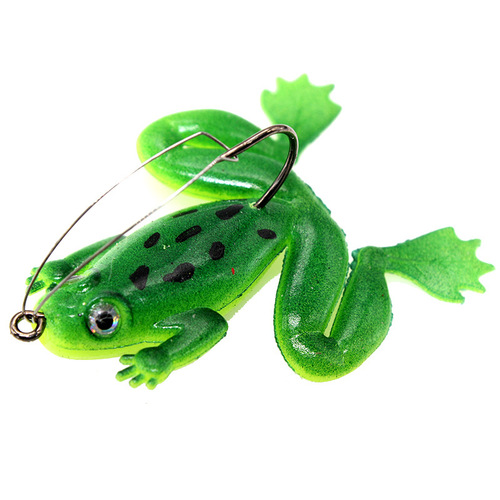 Wholesale bionic fake bait, frog bait, black fish lure, soft bait, simulated frog, anti-hanging bottom soft insect, thunder strong soft bait