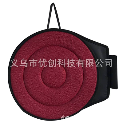 Multi-function pad 360-Degree Car Rotating Creative Four-Season Seat - double-ring-bright-red