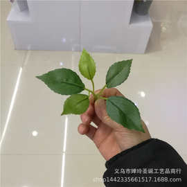 仿真植物仿真花叶配件 胶布梅花叶 植物墙把束装饰叶片过胶布叶子