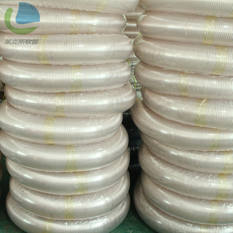 源头厂家直销PU钢丝伸缩软管耐磨钢丝管木工机械吸尘管陶瓷机械吸