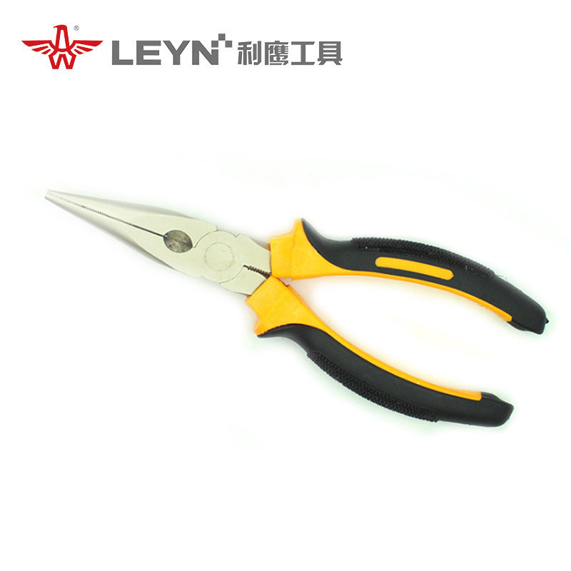 厂家直销美式尖口钳 6-8寸镀镍按摩柄尖嘴钳斜嘴钢丝钳