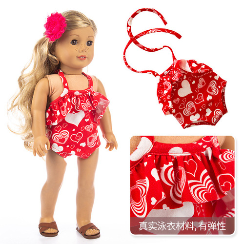 New Mermaid Swimsuit for 18-inch American Girl Doll - Bathing Suit for Baby Doll - Summer Bikini