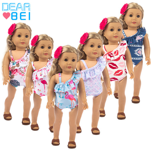 New Mermaid Swimsuit for 18-inch American Girl Doll - Bathing Suit for Baby Doll - Summer Bikini