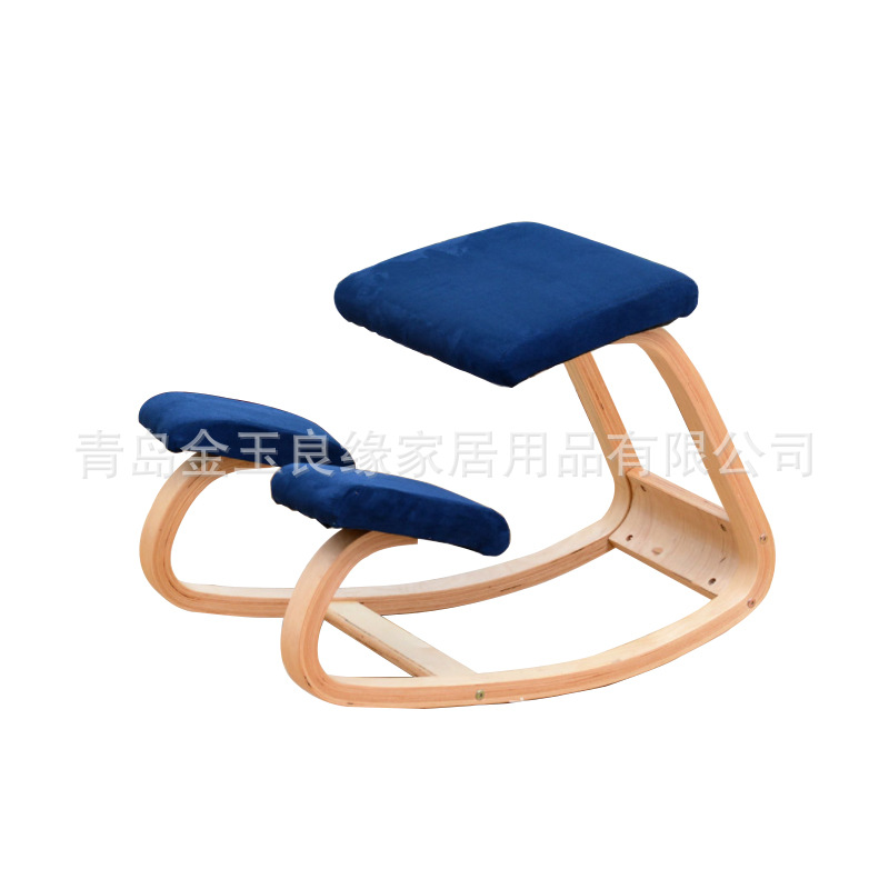 Silla de corrección de postura sentada de madera transfronteriza Silla de función humana Silla de corrección de la columna cervical Oficina en el hogar Silla de yoga fitness