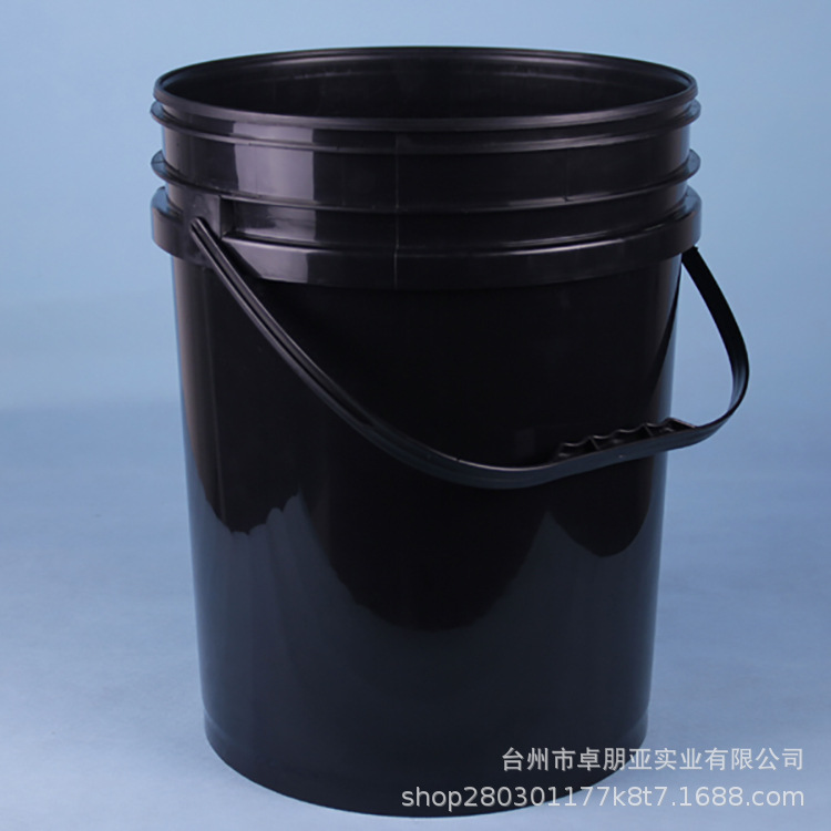 厂家批发20升塑料桶圆形PP加厚美式塑料桶涂料桶胶桶带盖化工桶