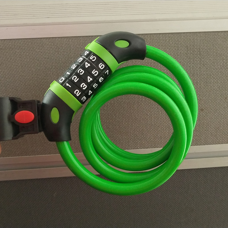 Candado de combinación de cinco dígitos para bicicleta 6005, candado de cable de acero para bicicletas y bicicletas de montaña, candado antirrobo, candado de alambre de acero, accesorios para candado de bicicleta