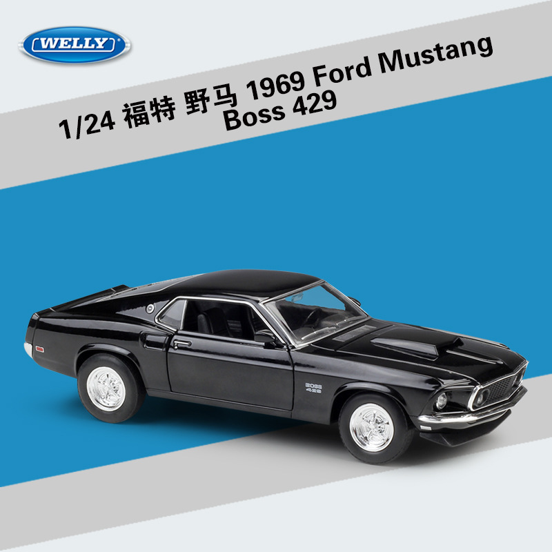 Willy WELLY 1:24 Ford Mustang 1969Ford Mustang 429 simulation alloy car model