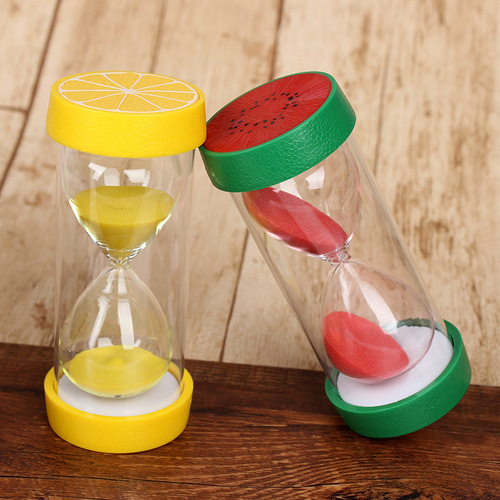 Fruit hourglass 5/10/15/30/minute creative and exquisite gift glass hourglass timer ornament for gift giving
