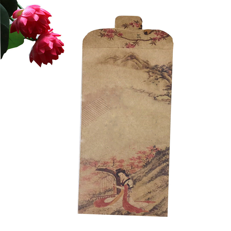 厂可定印刷牛皮纸梳子袋礼盒烫金彩印窗口贴膜信封制外贸定点低价