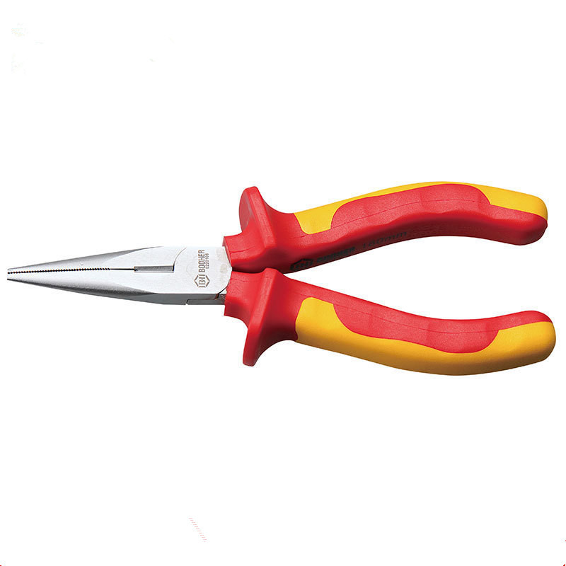 Booher宝合工具VDE绝缘工具-双色VDE绝缘尖嘴钳钳子0220106