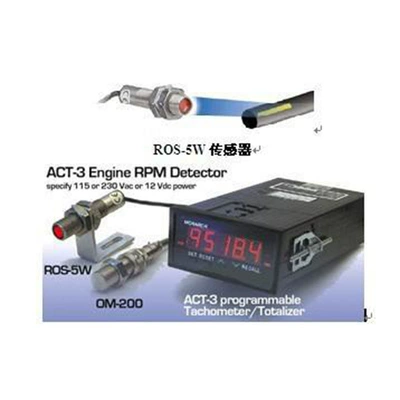 American MONARCH Tachometer ACT-3X Tachometer ROS-W Photoelectric Sensor Display Meter