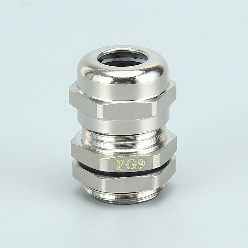 金属电缆防水接头PG9 铜接头 电缆密封格兰头固定头 电线锁紧头