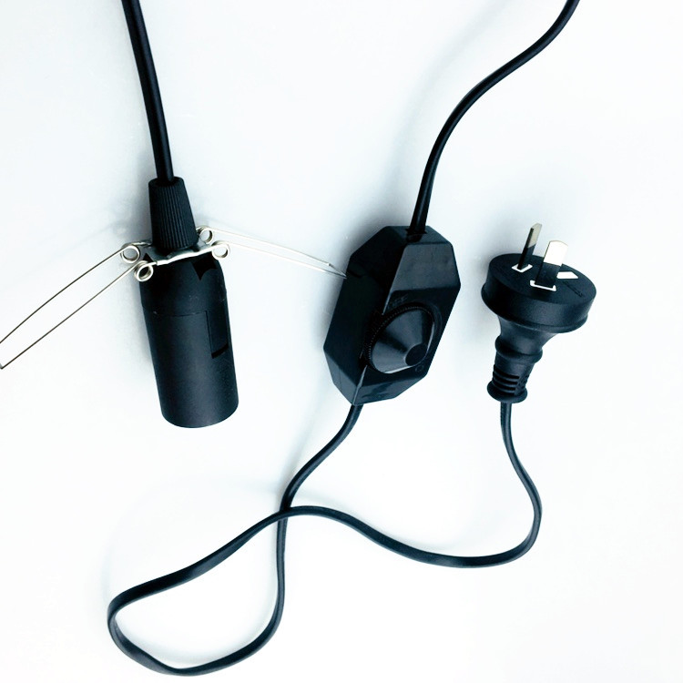 澳洲插头电线  澳大利亚调光盐灯线 E14弹簧夹灯头线