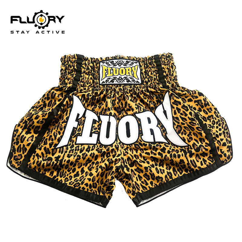 FLUORY Fire Leopard Thai Boxing Shorts Men's and Women's Fighting Thai Boxing Pants Genuine Fighting Sanda Clothing Training Clothing