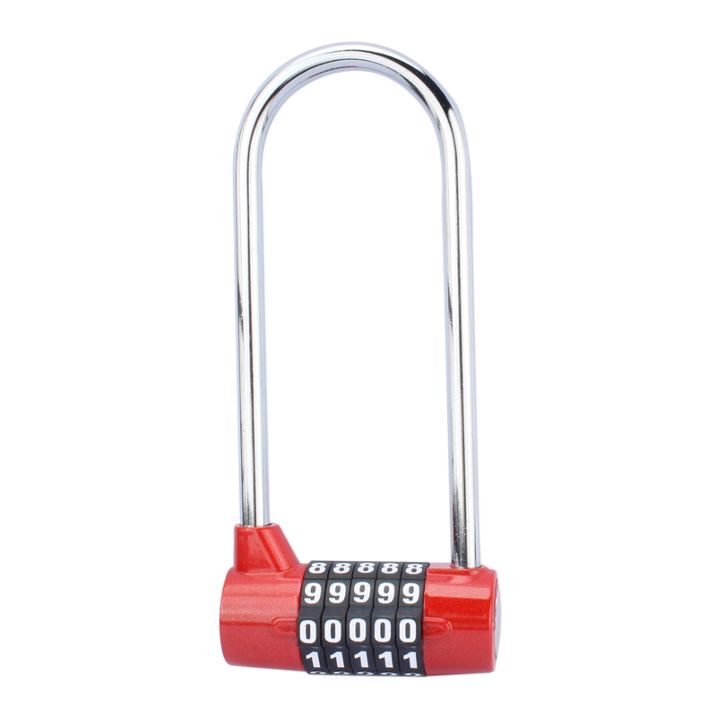 Long beam code lock 5-digit code cabinet door lock children's safety shoe cabinet bookcase handle lock extended lock hook padlock