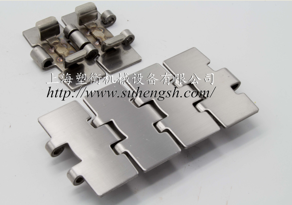 SS881TAB不锈钢转弯链板勾脚型转弯不锈钢链板单铰链平顶链板