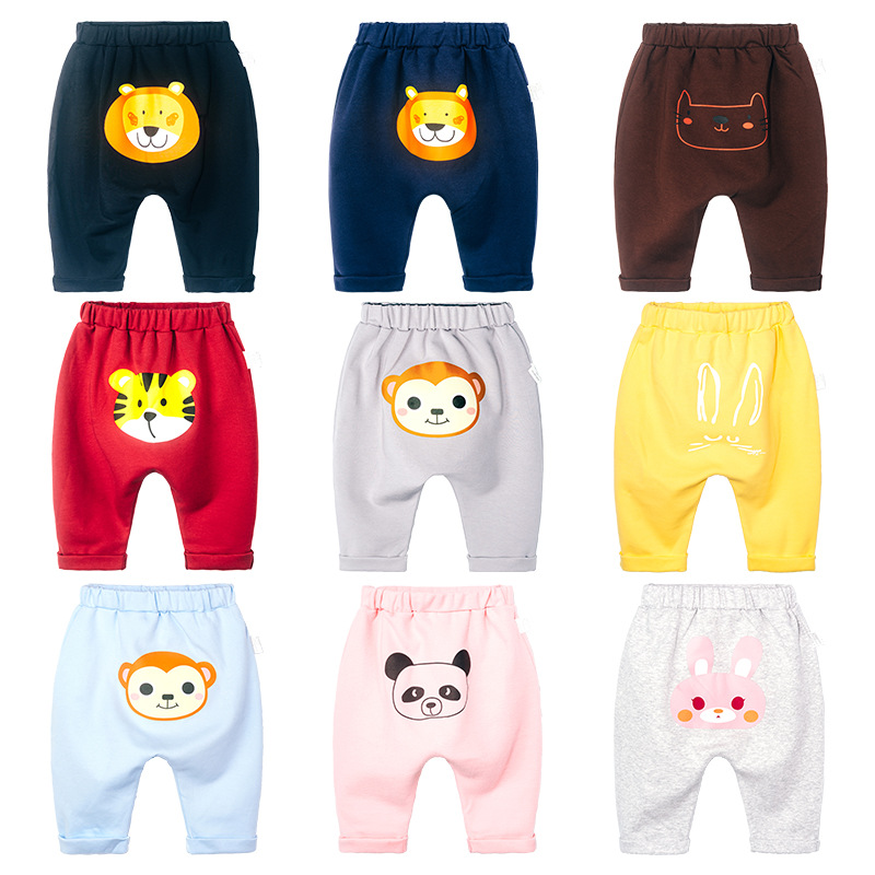 清仓特价外贸欧美婴儿双面卷边屁屁裤 儿童裤子 宝宝哈伦裤