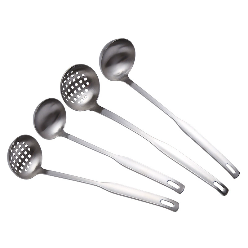 304 stainless steel soup spoon for hot pot, soup leakage sand light technology thickened colander kitchen small products