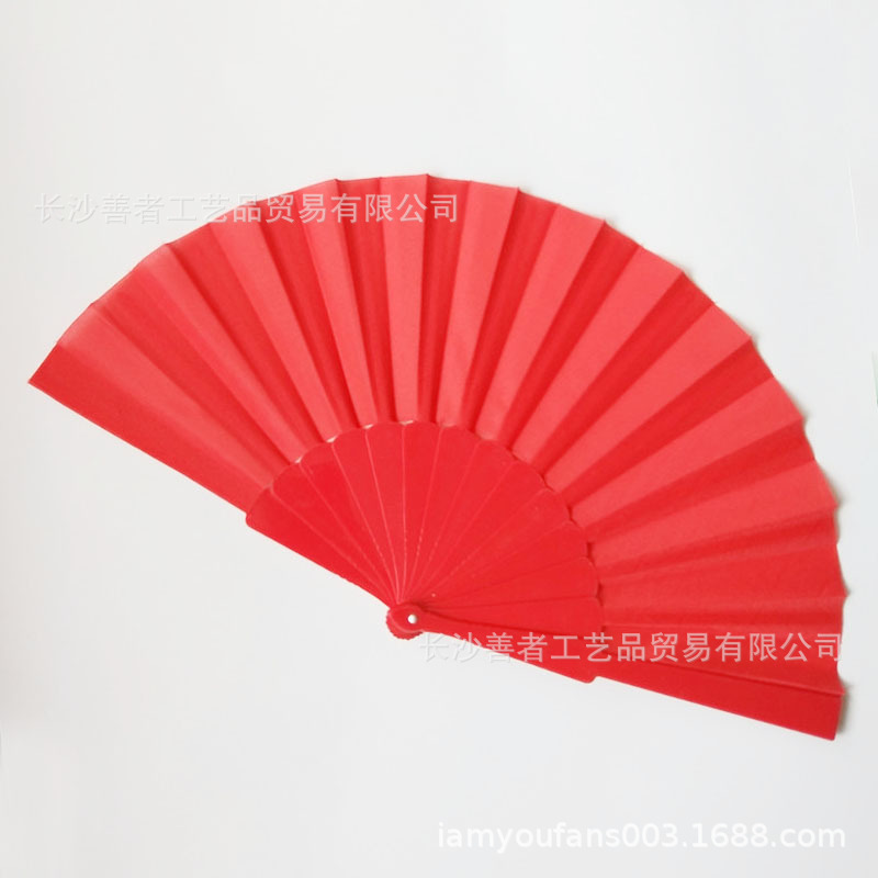 Ventilador fresco de verano, ventilador plegable de plástico de color caramelo, 13 colores, puede imprimir imágenes, ventilador publicitario