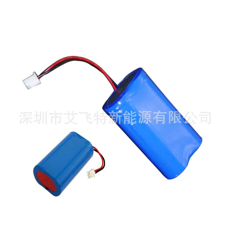 18650锂电池1200至3400毫安串联7.4V蓝牙音箱扩音器LED灯电池组