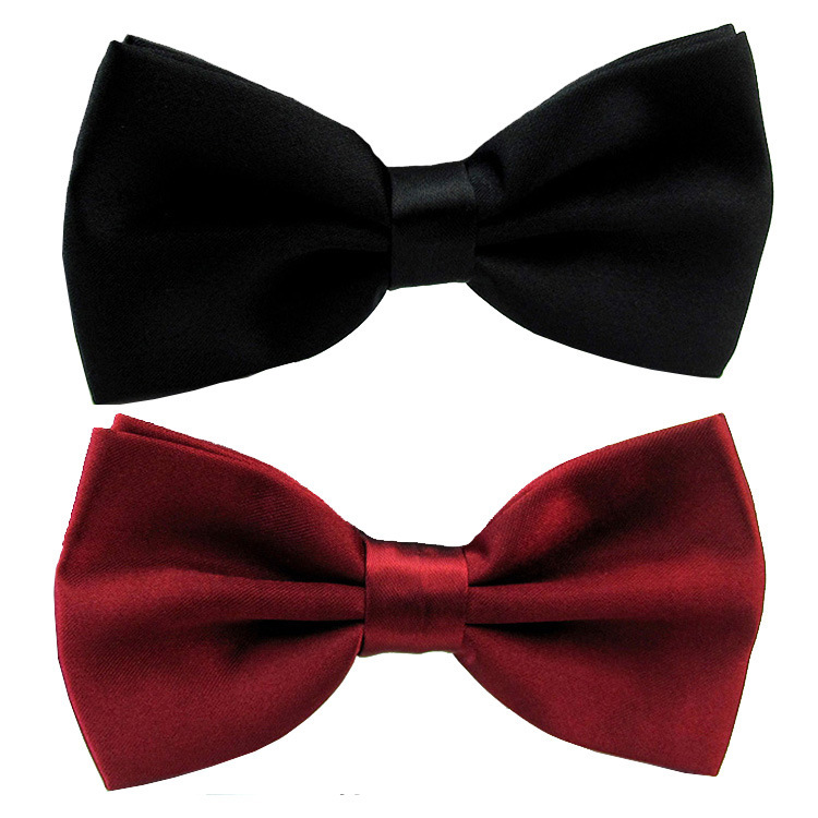 Korean Style Candy Color 35 Color Dress Three-fold Business Gentleman Hotel Waiter Men's Solid Color Wedding Bow Tie
