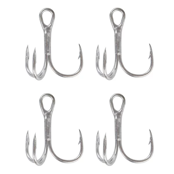 Blood Groove Hook Fishing Hook Liansen Fishing Gear Alloy Steel Wire New Japanese-Style Blood Groove Hook Three Hook Fishing Hook Matte Tin