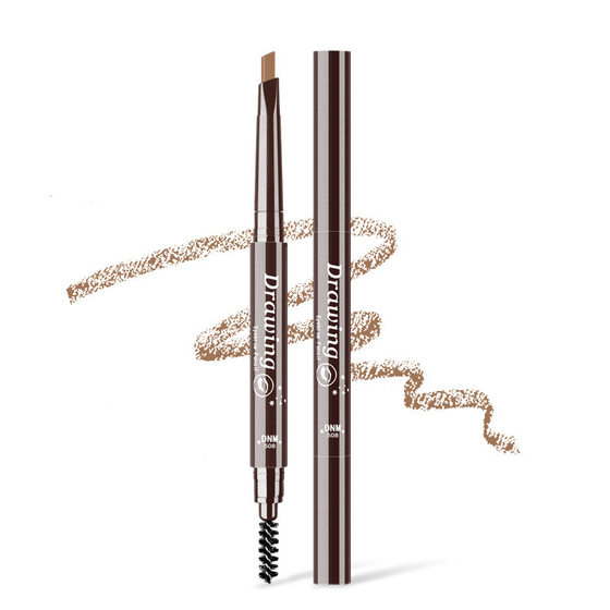 DNM Single 7-color Double Triangle Eyebrow Pen One-character Eyebrow Beginners Naturally Easy to Upper Color Band Eyebrow Brush Cross-border Exclusive