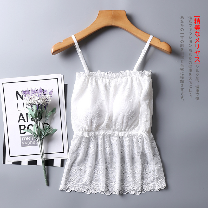 Mulberry Silk Women's Knitted Silk Long Strapless Lace Belt Chest Pad Sling Long Strapless 100 Mulberry Silk