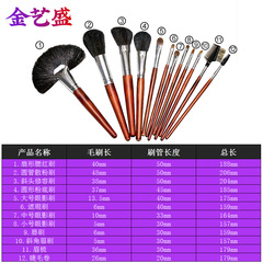 Kim Yisheng 12-Piece Makeup Brush Set—Portable Animal-Hair Soft-Bristle Brushes, Ideal for Beginners—Live Stream Recommendation