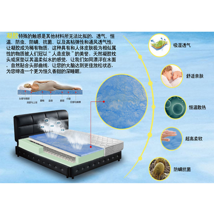 凝胶绵夏日恒温散热记忆棉慢回弹厂家批发舒适家用梦幻记忆海绵