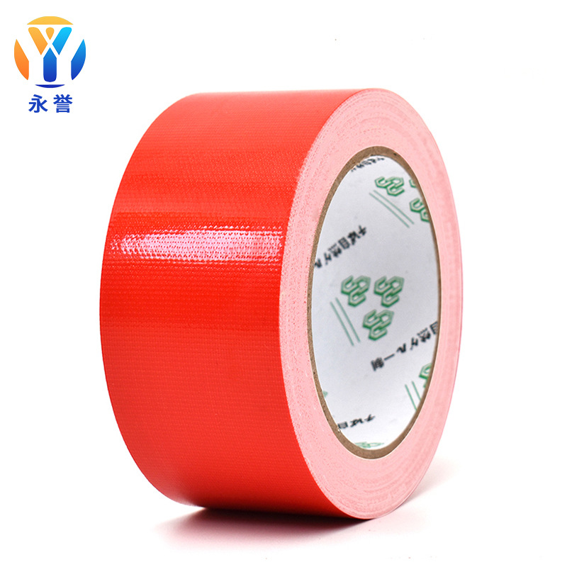 Cinta de tela de color rojo fuerte cinta de alfombra de una sola cara exposición de la boda alta adhesiva resistente al desgaste resistente al agua