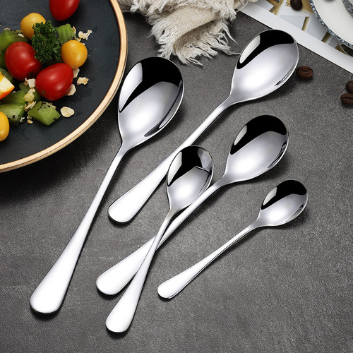 304 stainless steel oval water drop spoon coffee spoon ice cream spoon ice cream stirring milk powder spoon