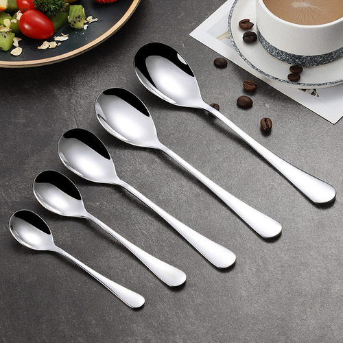 304 stainless steel oval water drop spoon coffee spoon ice cream spoon ice cream stirring milk powder spoon