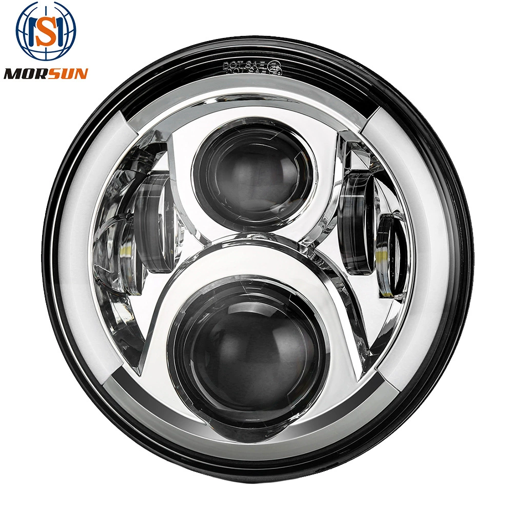 Для 7-дюймовой двухцветной светодиодной фары Angel Eyes/фары Jeep Wrangler